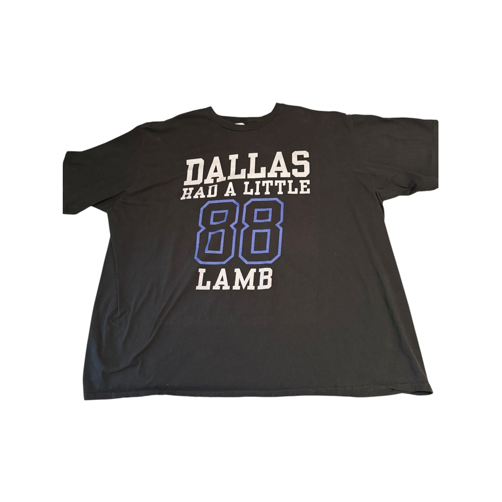Port & Company Dallas Had A Little 88 Lamb Football T-Shirt Black Mens 4XL